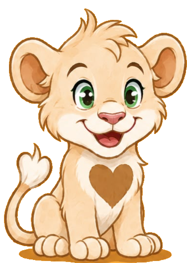 Dolce Amore lion mascot icon (transparent)